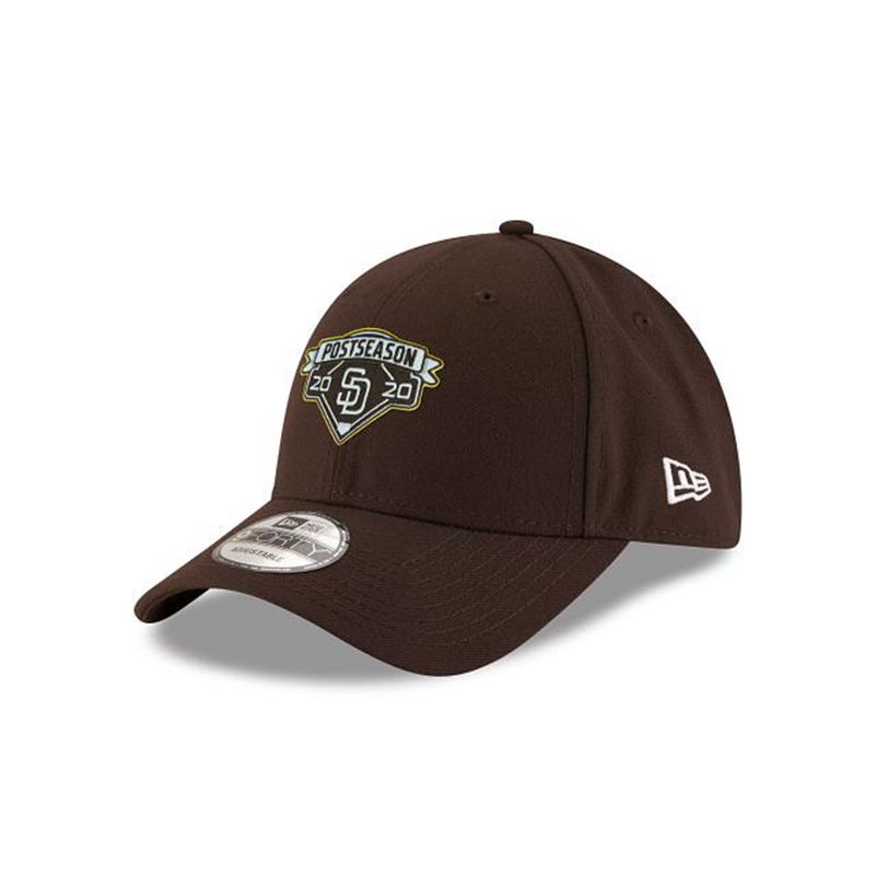 MLB San Diego Padres Postseason Locker Room 9Forty Adjustable (WYD5796) - Brown New Era Caps